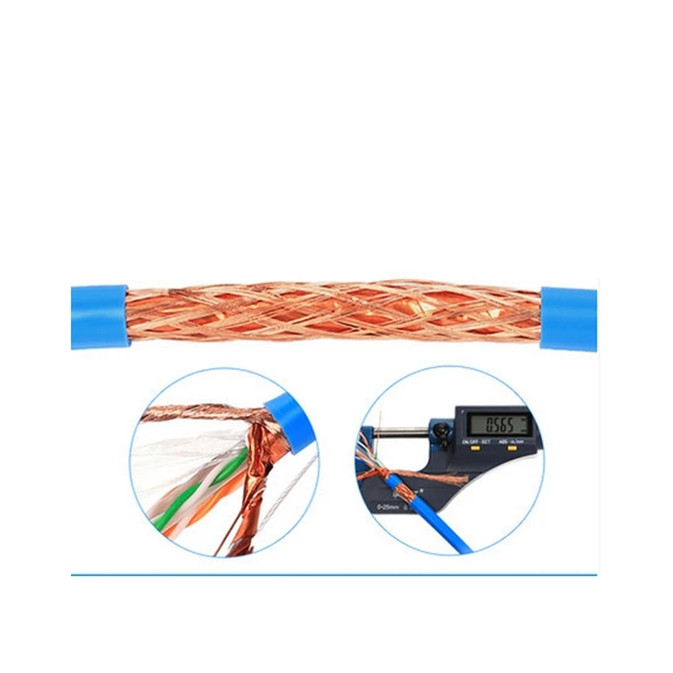 hot selling high quality indoor and outdoor bulk ethernet cable dual shielded cat6a sftp lan cable