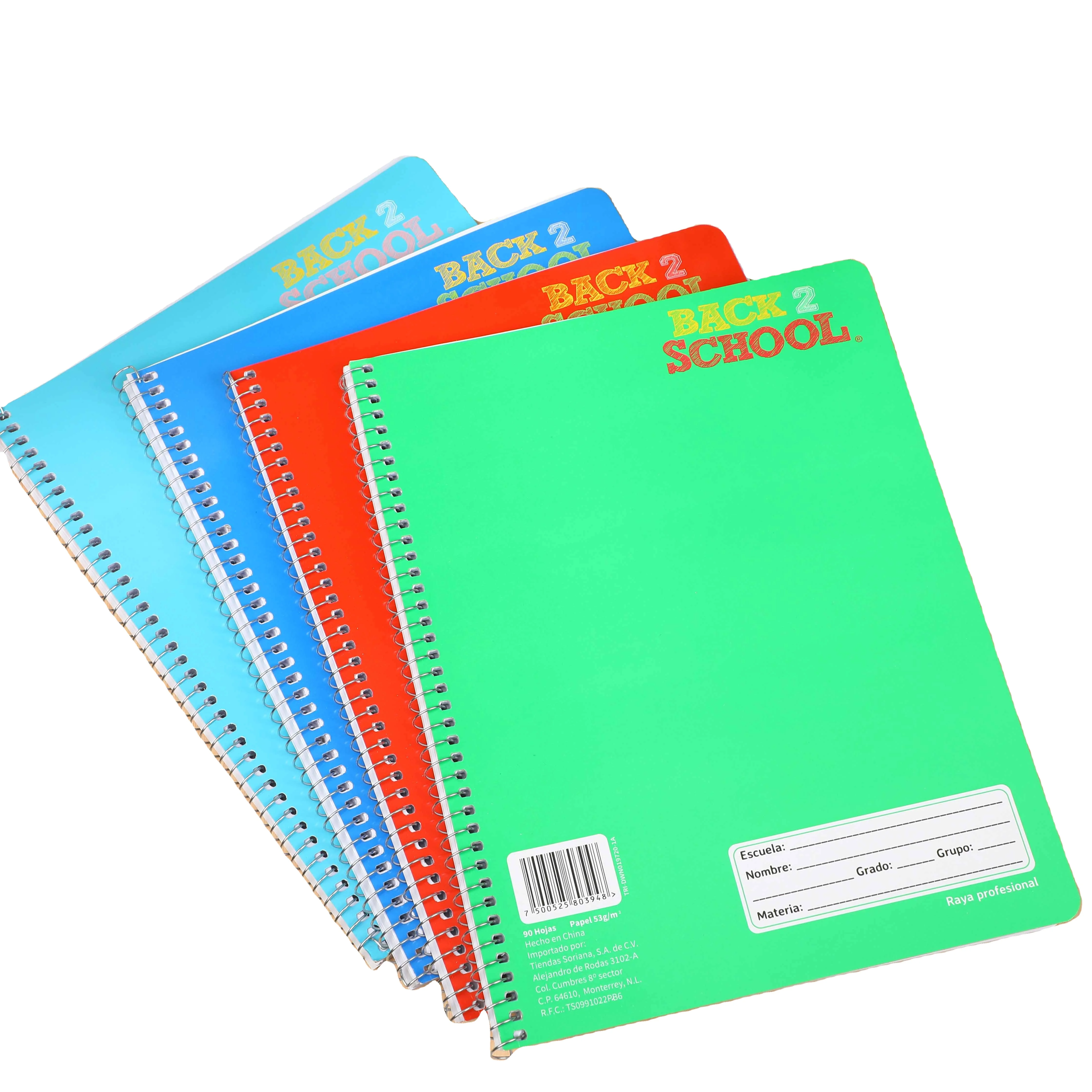 A4 100 Sheets  Customized Logo Notebook Promotion Multi color Spiral Paper Notebook For Gift