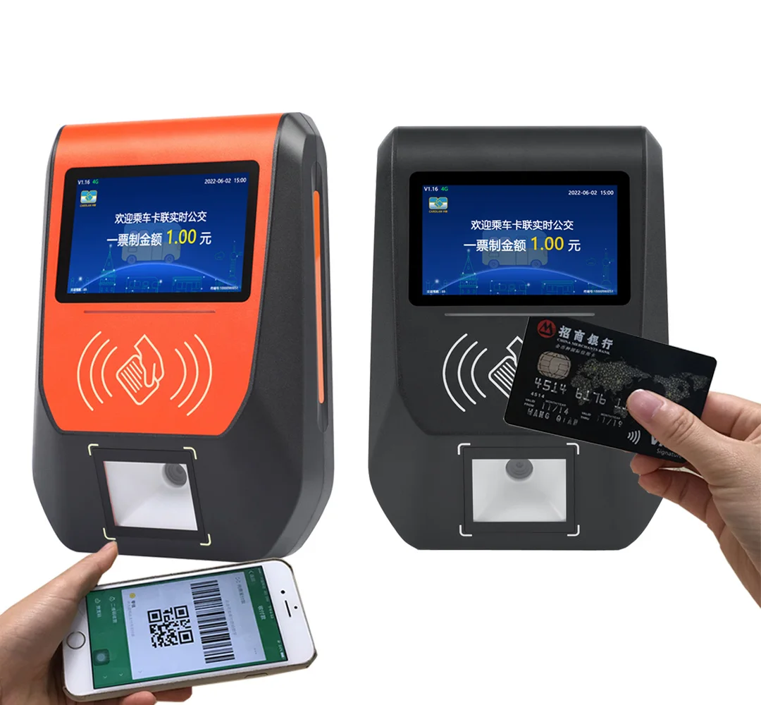 Android 10,0 автобус валидатор сенсорный экран Android терминал с NFC считыватель и QR-код сканер для управления доступом Считыватель
