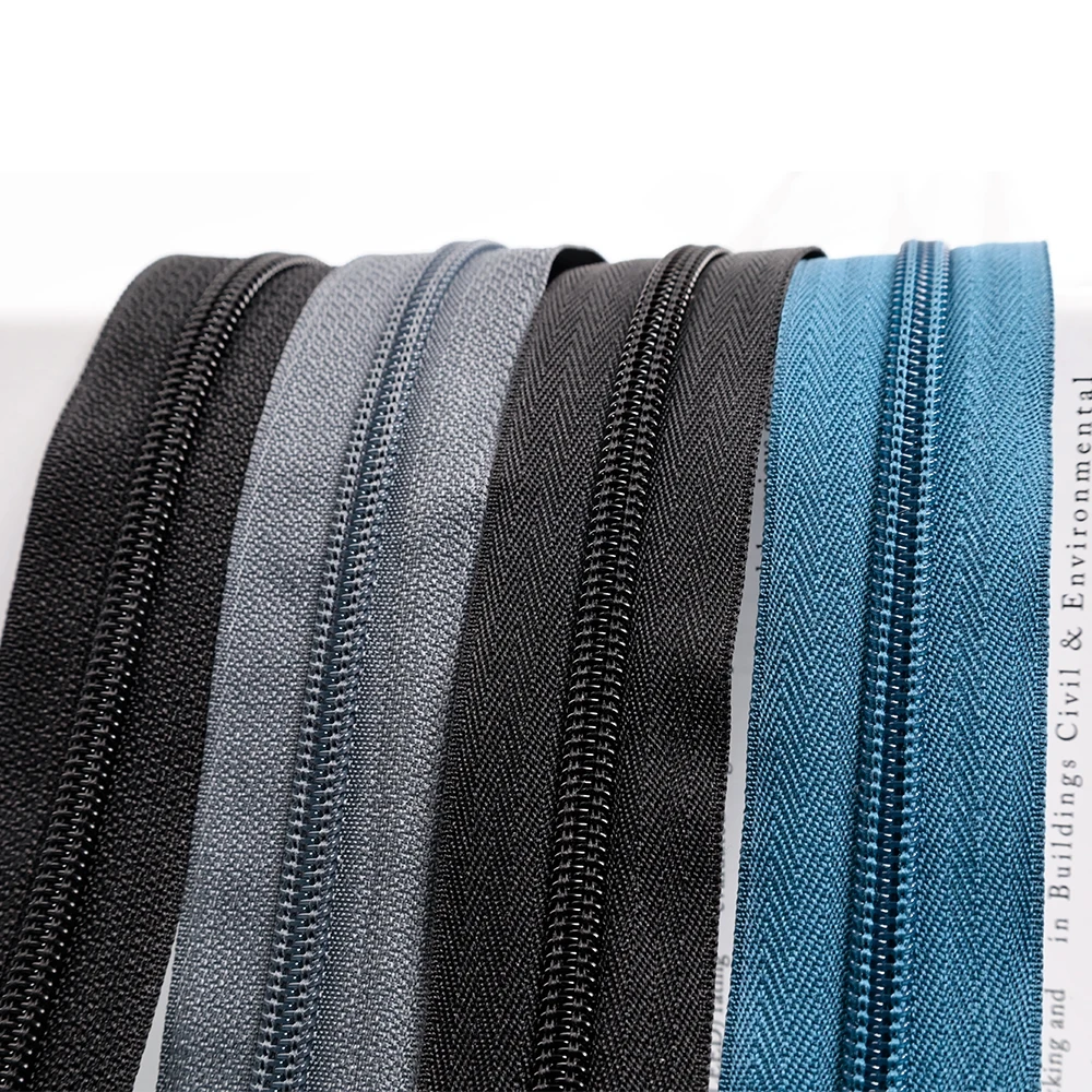 Fermeture Eclaire Nylon Cfc Zipper Rolls Size 5 For Suitcase Trolley Bag Nylon Coil Zipper Tape Nylon Zipper Long Chain A Grade