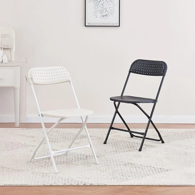 Easy to stack and store 5000pcs/40HQ Foldable party events HDPE plastic white folding chairs