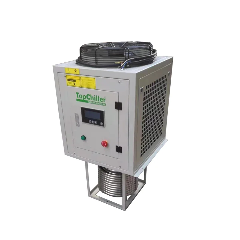 Economical Operate Oil Cooling System 4HP 11KW Air Cooled Spindle Oil Chiller With Stainless Steel Coil