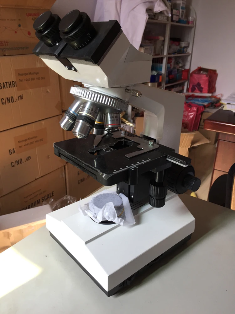 Binocular Microscope 4X, 10X, 40X, 100X
