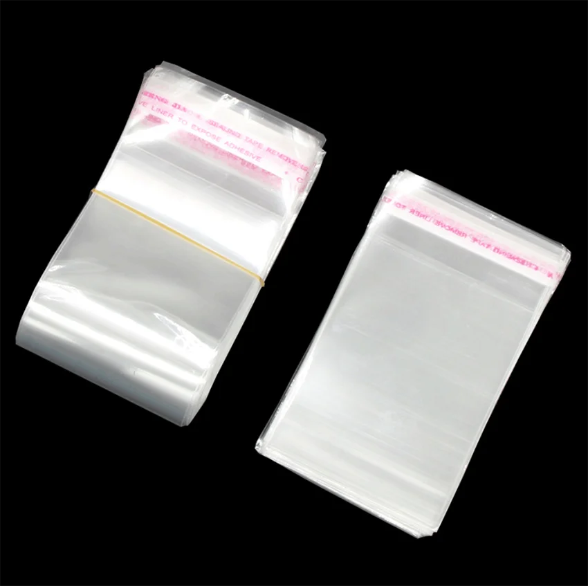 Eco-friendly  transparent  BOPP bag Self Adhesive Clear Plastic Cellophane Bags