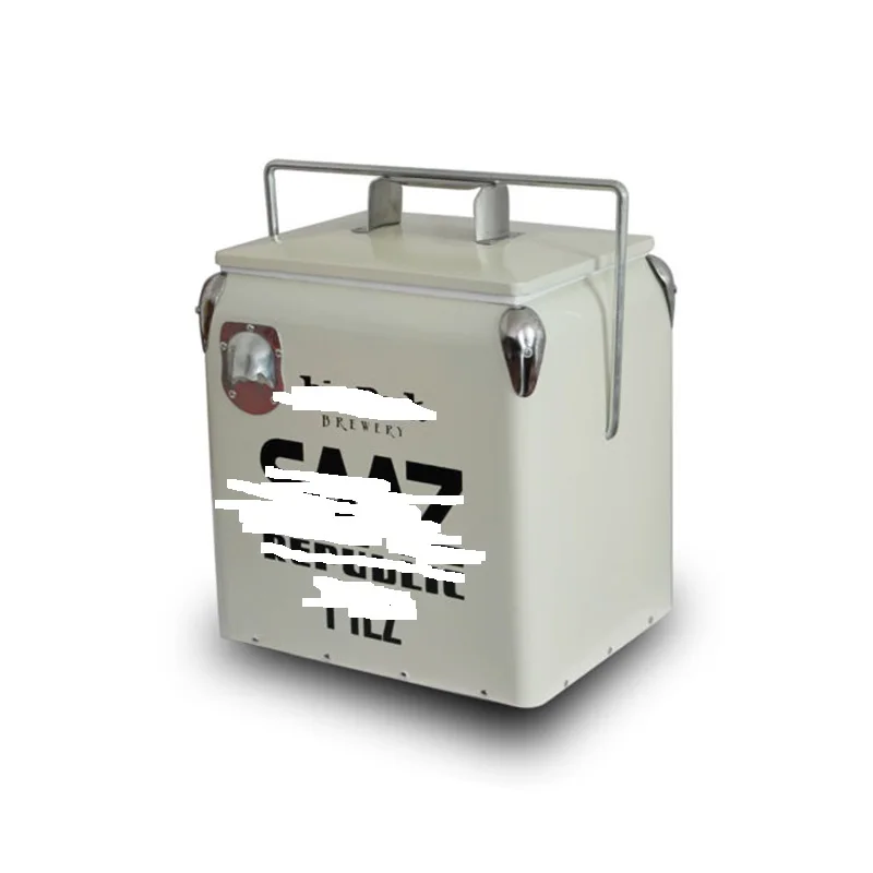 17L Multi Colored Customized Vintage Cooler Accept Metal Drink Cooler Box Beach Beer Cooler