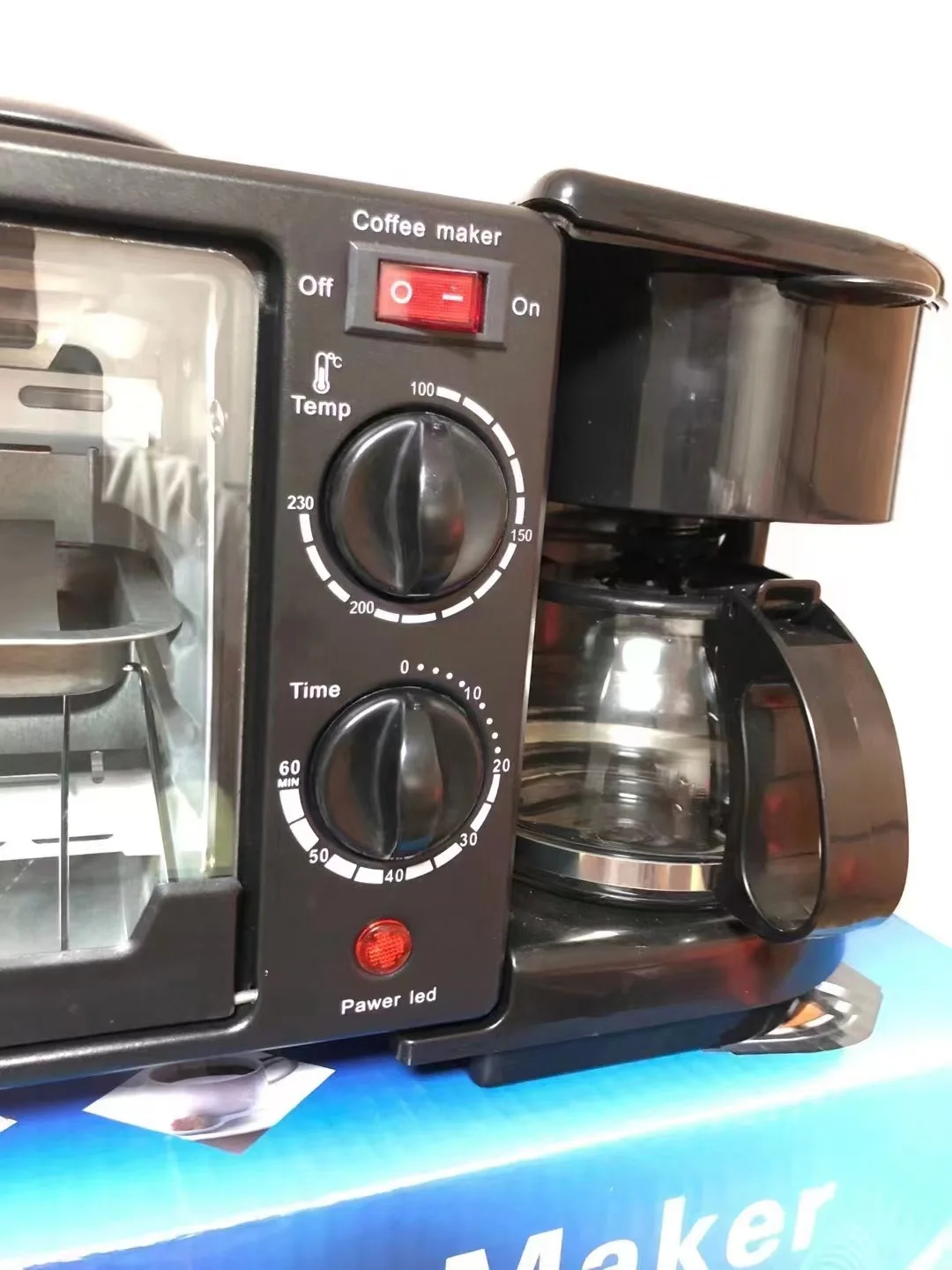 Silver Crest Automatic Electric Bread Toaster Oven Multi function 3 in 1 Breakfast Maker Multi-functional Breakfast Machine