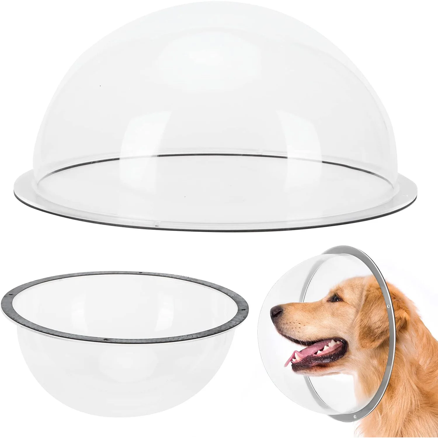 Custom Clear Hemispherical Dog Fence View Window Plastic Dog Peek Window Acrylic Pet House Hemisphere Dome
