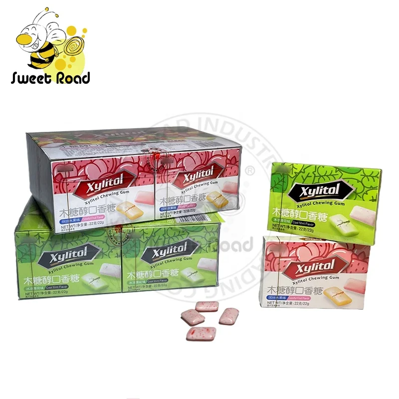 Mint energy xylitol chewing gum fruit flavor xylitol chewing gum
