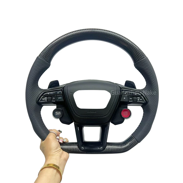 Fit For audi A3 A4 B9 A5 RS3 RS4 RS5 S3 S4 S5 LED Complete Carbon Fiber Steering Wheel
