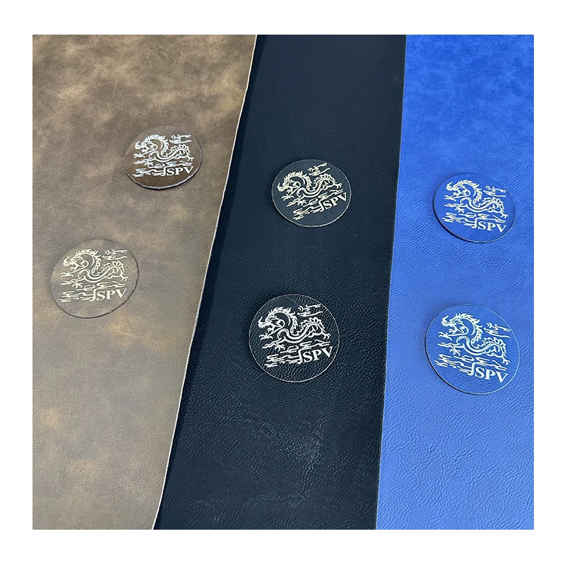 12X24 Faux Leatherette 0.8mm Laser Engraving Leather Blanks Iron On Patch With Adhesive