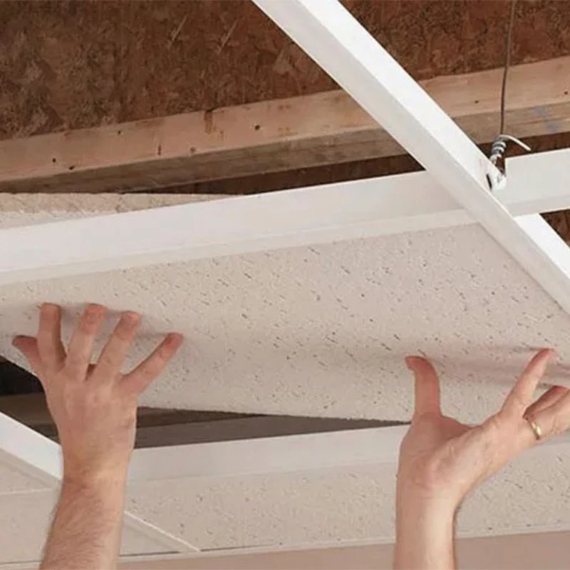 Ceilings Sound-Absorbing Acoustic Mineral Fibre Mineral Wool Ceiling Board 2X4FT Mineral Fiber Acoustic Perforated Ceiling Tiles