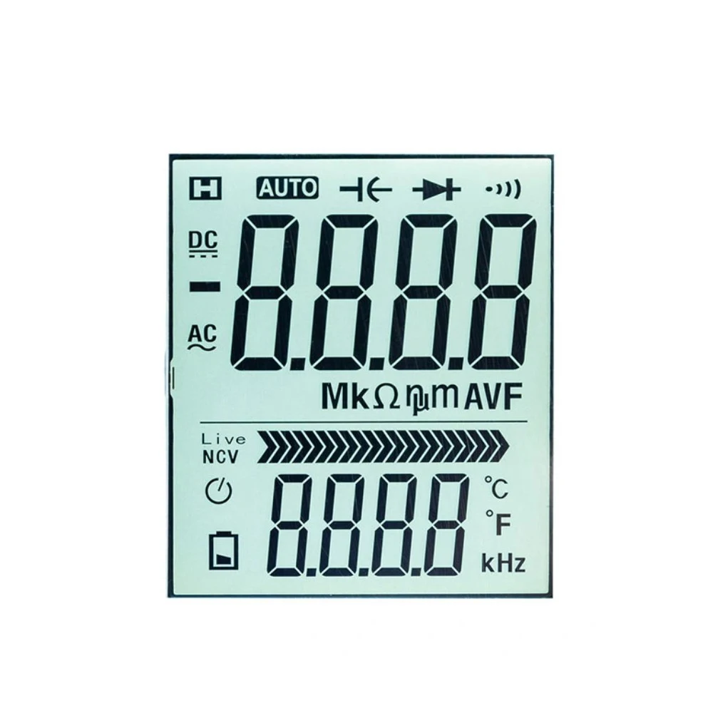 Customized Positive Transflective Htn Segment LCD for Multimeter Display