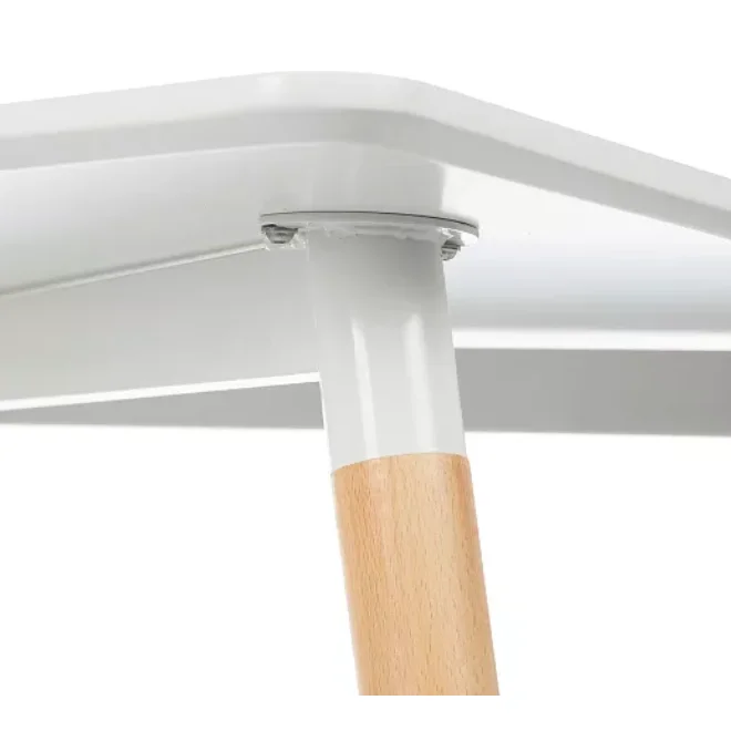 New Design Rectangle Beech wood Leg MDF Dinning Restaurant kitchen table