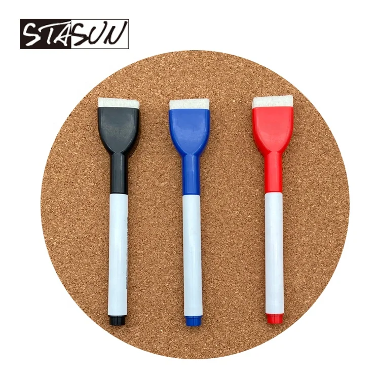 STASUN Office Magnetic Dry Erase Marker Pen Whiteboard Marker With Eraser Magnetic Marker
