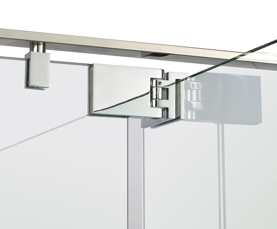 Small size two panel shower enclosure bathroom frameless tempered glass shower door shower room