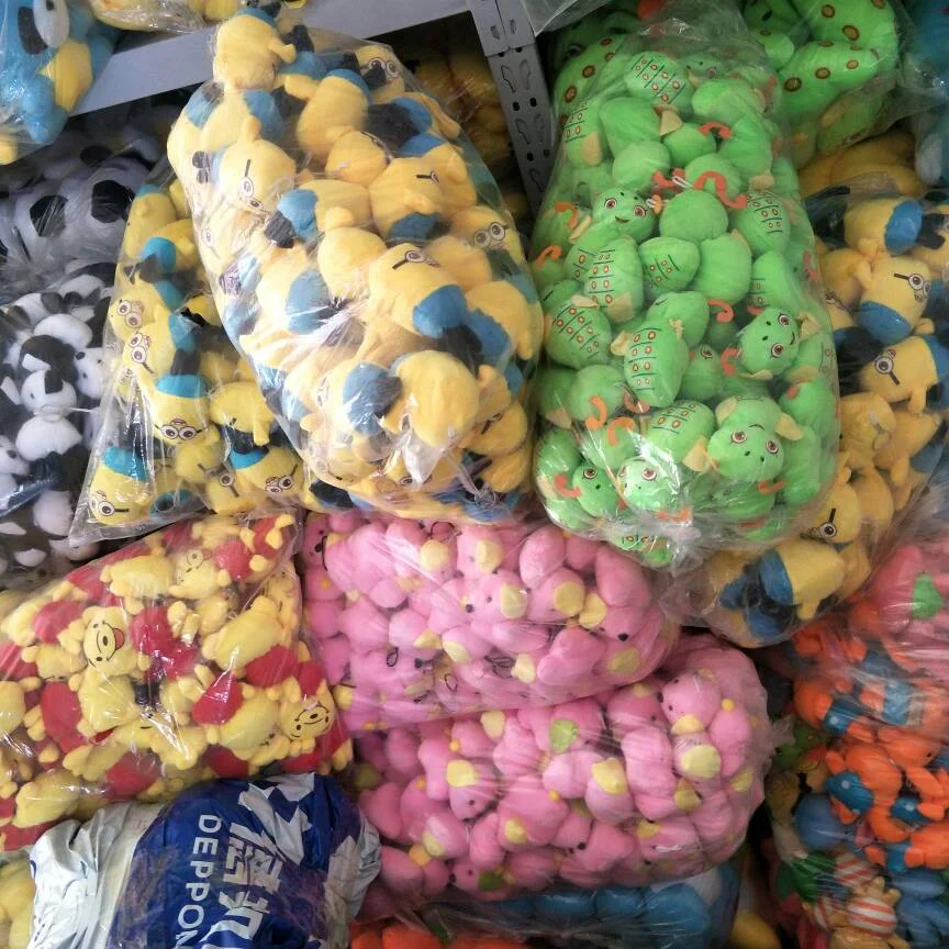 YIWU AULLAN Mini Plush Toy Claw Crane Machine Cartoon Stuffed Animals Toys Pig Bunny Cat Plush Keychain Pendant