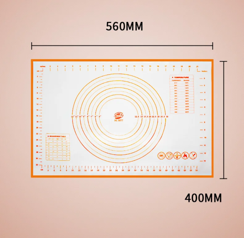 Wholesale Non-Stick Silicone Pastry Baking Mat With Measurements Kneading Pastry Dough Rolling Mat