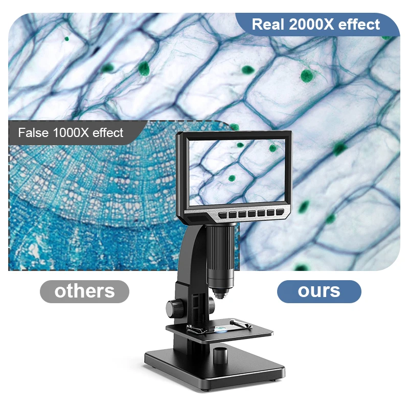 7 Inch LCD Microscope Digital Industrial WIFI Microscope Camera Laboratory Microscope for Mobile Repair