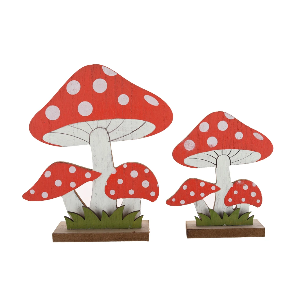 Party Decorations Wonderland Vintage Wood Mushroom Centerpieces Table Topper Decor