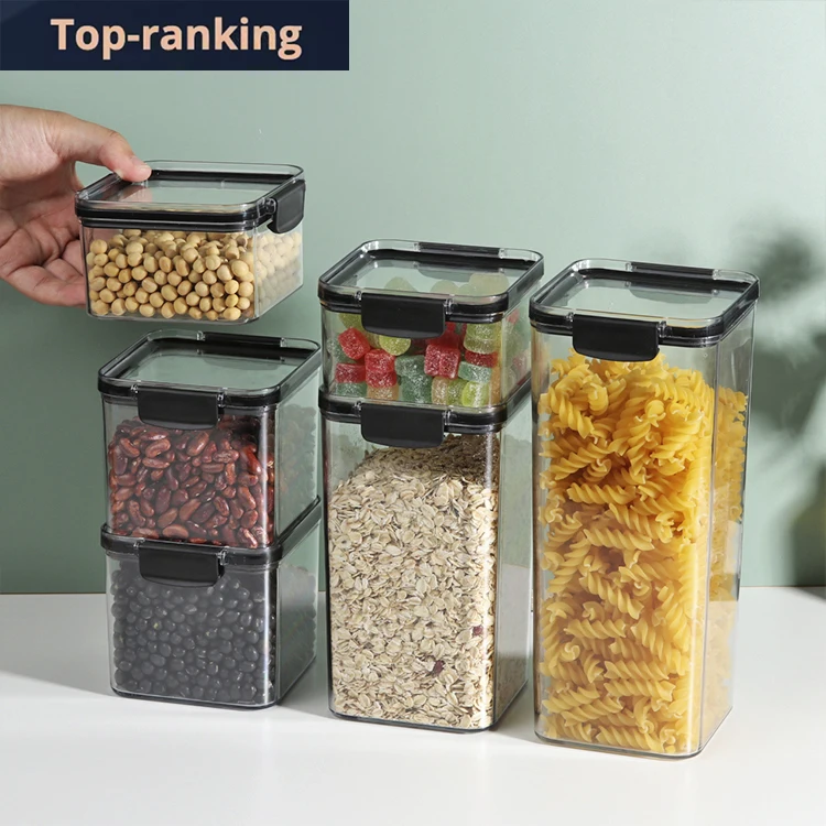 4pack 8pack Airtight Food Storage Containers Air Tight Plastic Pet Food Storage Containers Set With Lids