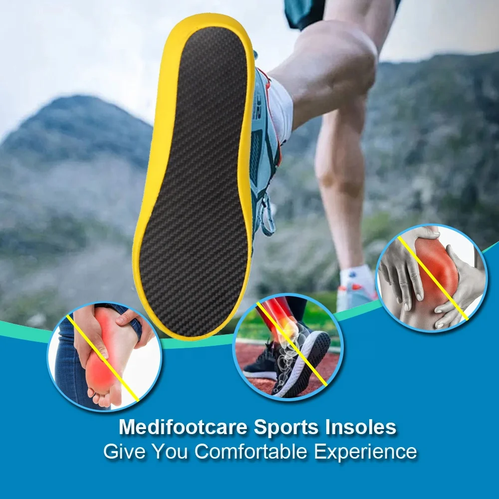 Arch Support Carbon Fiber Insole Athletics Flatfoot Orthopedic Orthotic Sports Comfort Carbon Insoles HA00871
