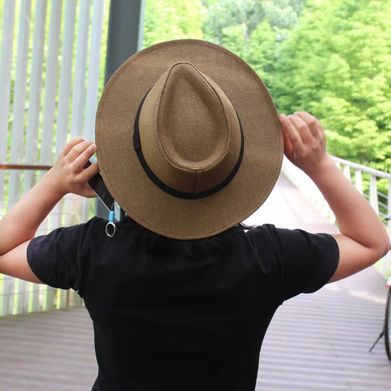 Hot Sale Fashion Summer Men Hats Classical Paper Straw sunshade beach Hat Children Adult OEM Customized Logo Hat Unisex Style