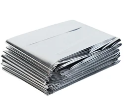 Outdoor first aid 130*210cm lifesaving sunscreen PET silver first aid thermal blanket