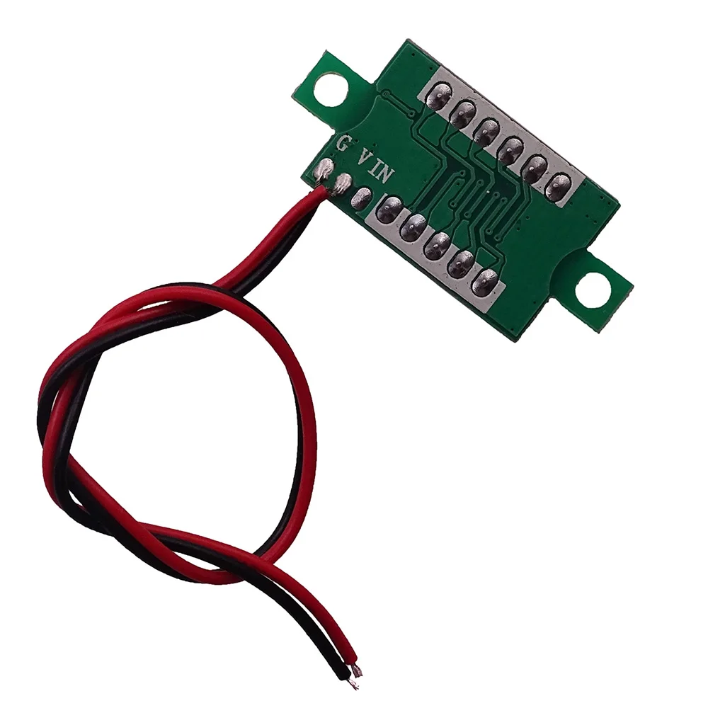 0.36 Inc 2 Wire 0.36' DC 4.5-30v 3 Display Voltmeter Mini LED Digital Voltage Meter Instrument Red/Blue/Green digital voltmeter