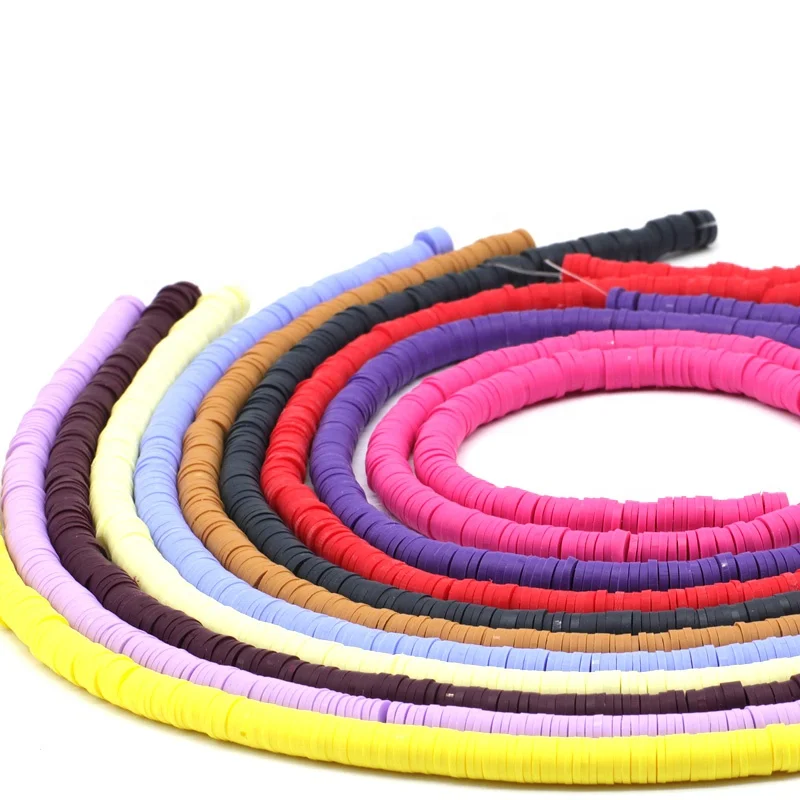 Summer Fashion Colorful Soft Ceramic Perles Vinyl Heishi jewelry  Polymer Clay Disc Beads Choker Necklace