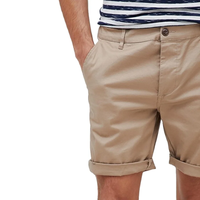 Ecoach New arrival OEM Custom design slim fit khaki short shorts high quality woven men casual cotton shorts mens