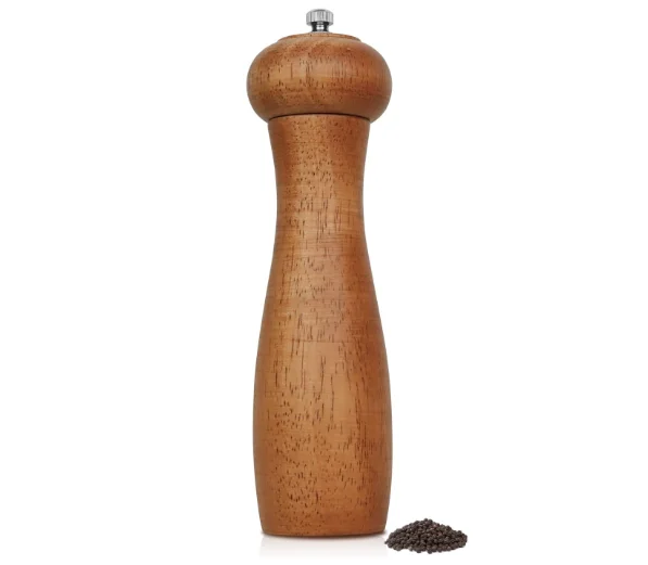 customized style personalized food service reusable tableware salt and pepper wooden grinder Adjustable Coarseness Pepper Mill