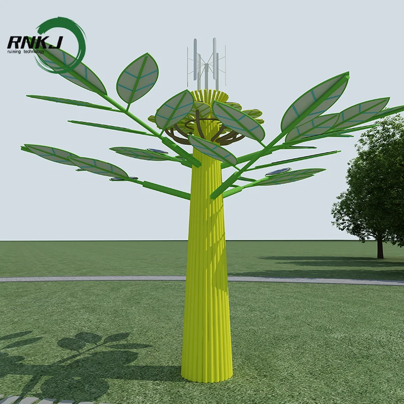 RNKJ brand customised outdoor artificial winds solar palm light for trees static solar tree
