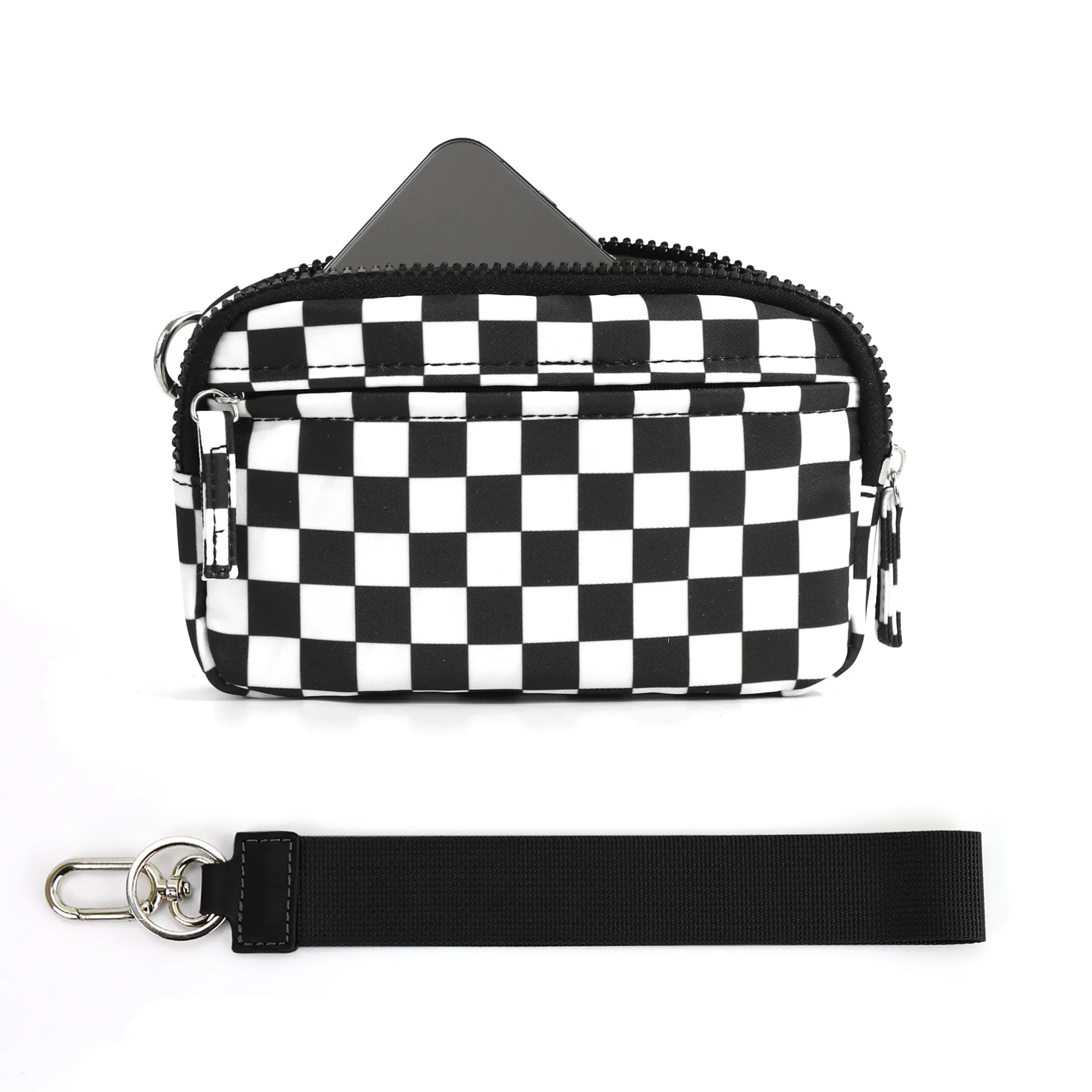 2025 New Design Portable Nylon Credit Card Purse Mini Carry All Wallet Pouch Clear Bag With Strap