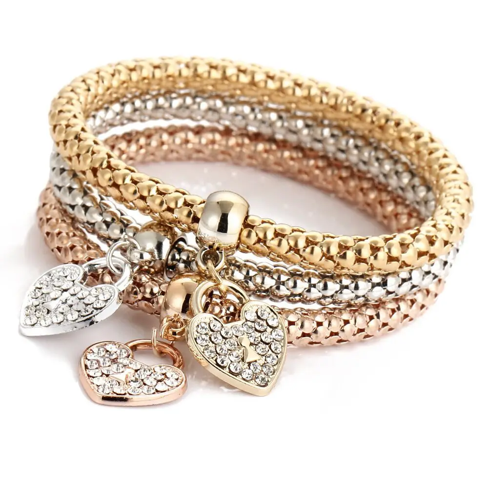 
Trending Gold Charms Bracelet Jewelry Design for Girls 