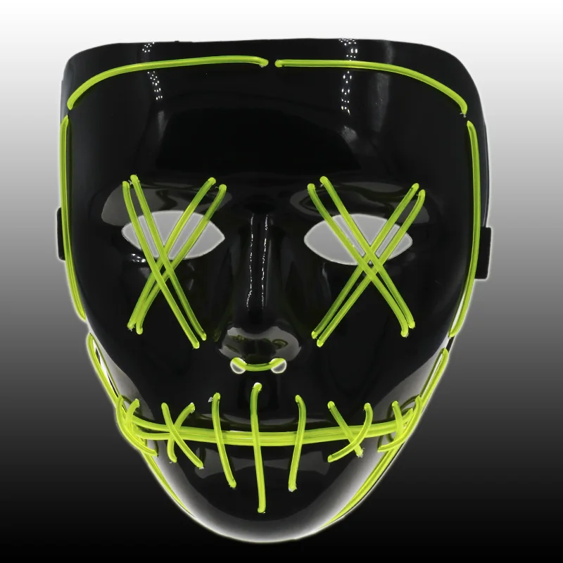 Halloween Costume LED Mask The Purge Movie EL Wire DJ Party Festival HQ Fashion
