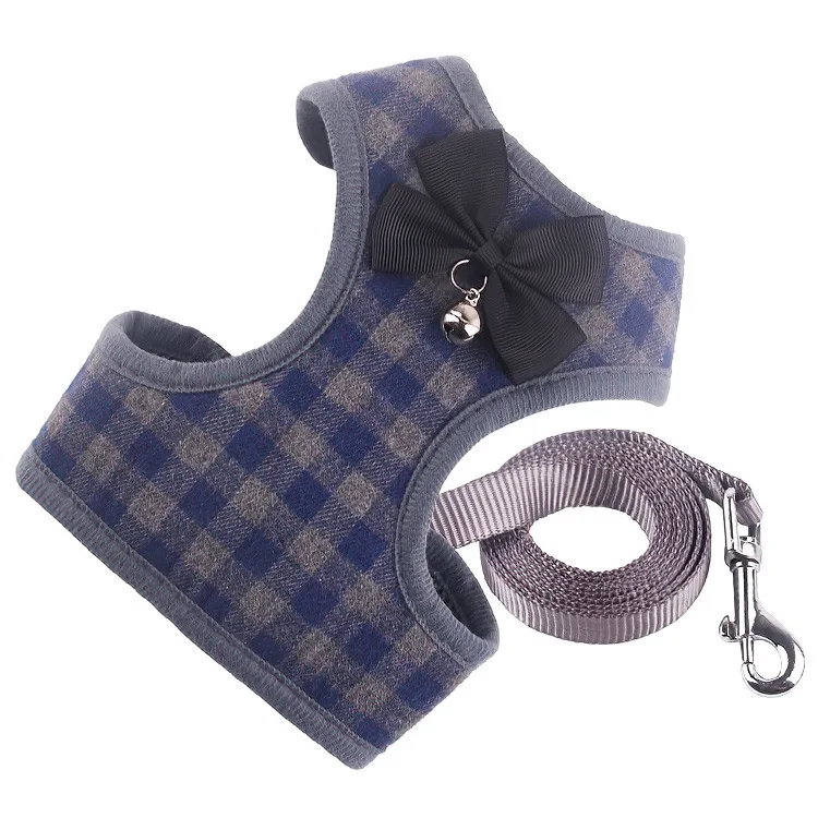 Wholesale Dog Harness and Leash Set Safety No Pull Adjustable with Soft Mesh Vest Harness for Small Dogs and Cats Walk Outdoor