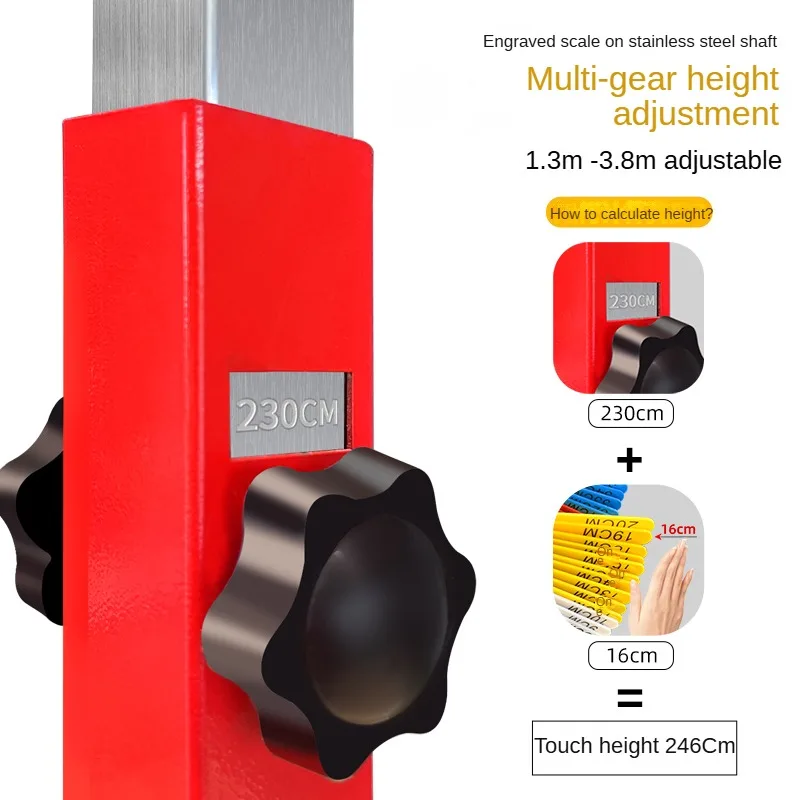 Height Adjustable Basketball Training Vertical Jump Pole Measurement Equipment Vertical Measuring Height of Jumps Tester