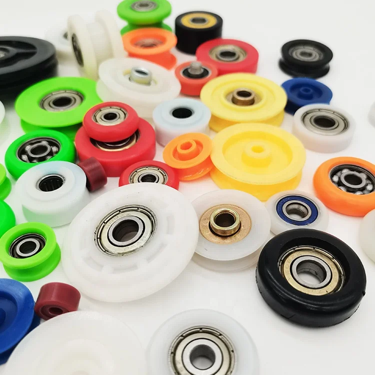 high precision wear resistance custom design nylon conveyor rollers cable Roller Bearing small plastic pulley wheel