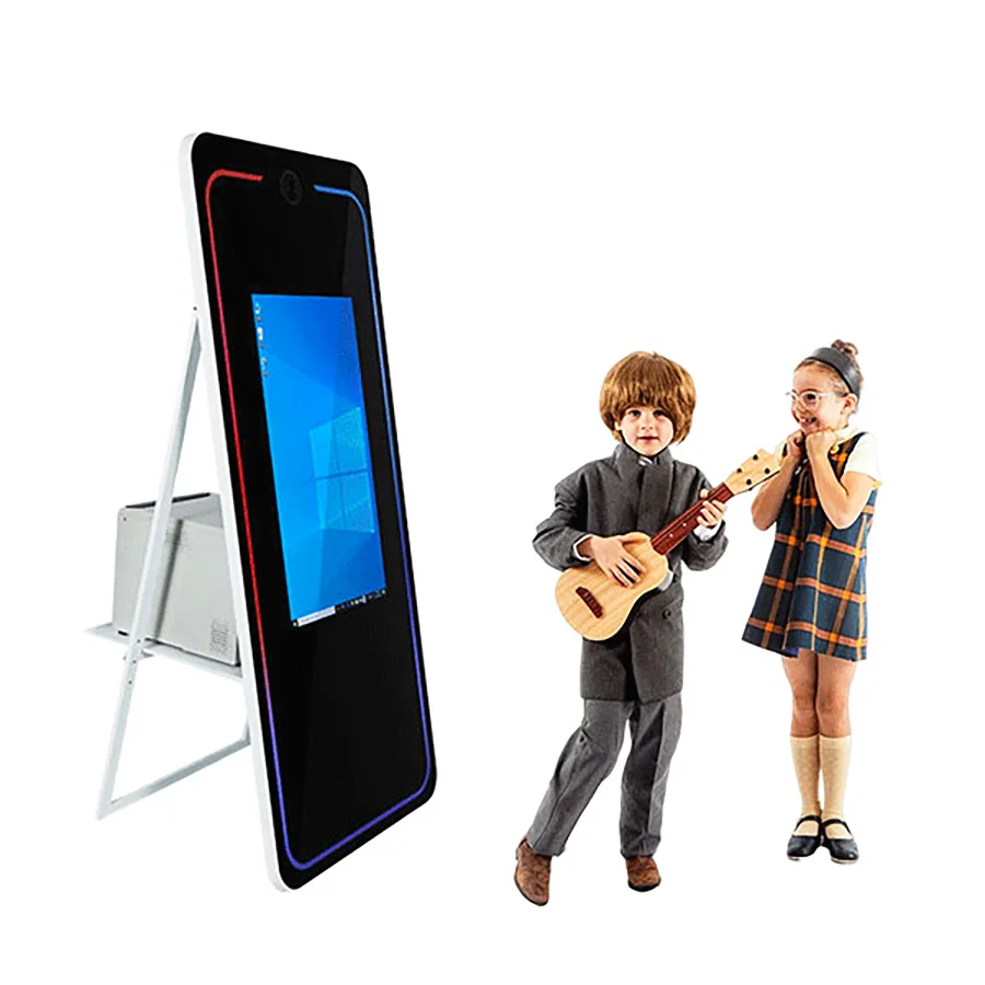 Mirror Photo Booth Machine With Printer With Led Fill Light 2022 Newest Mirror Photo Booth Affordable Magic Mirr