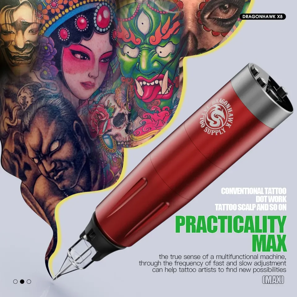 1500mAh Capacity Adjustable Stroke SMP Tattoo Machine For Permanent Makeup Brows Lips Eyelines Wireless Tattoo Pen