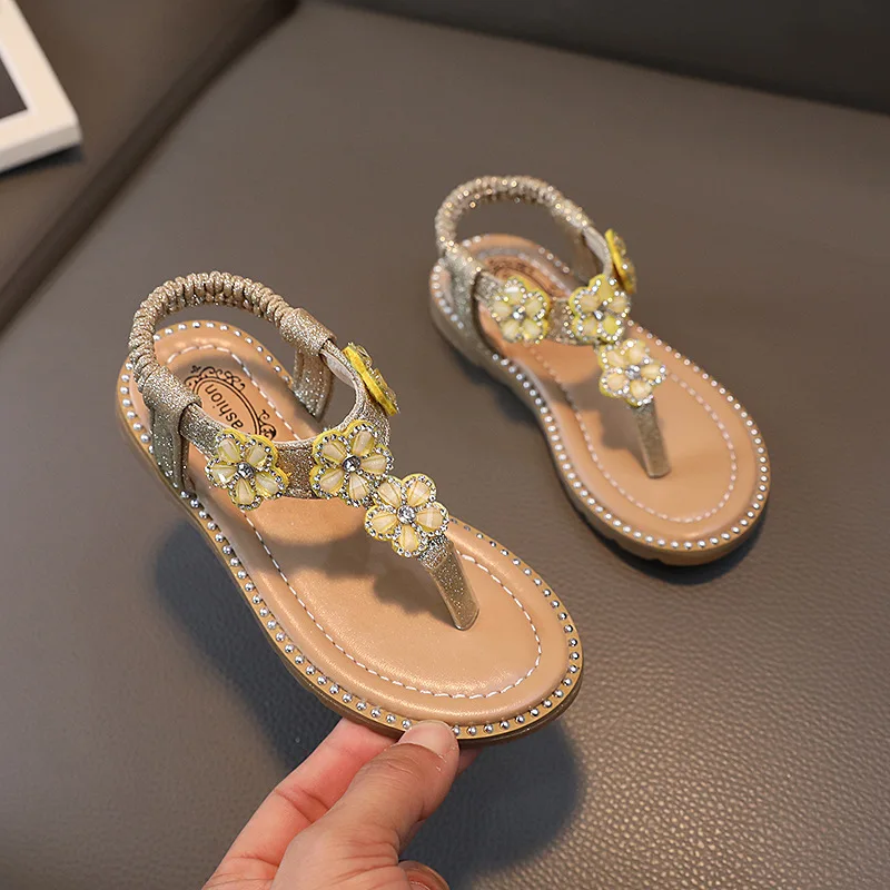 Summer 2024 Kids Girls Sandals Outdoor Beach Children roman Flat Sandals Toddler Baby Soft Casual School Girl Shoes