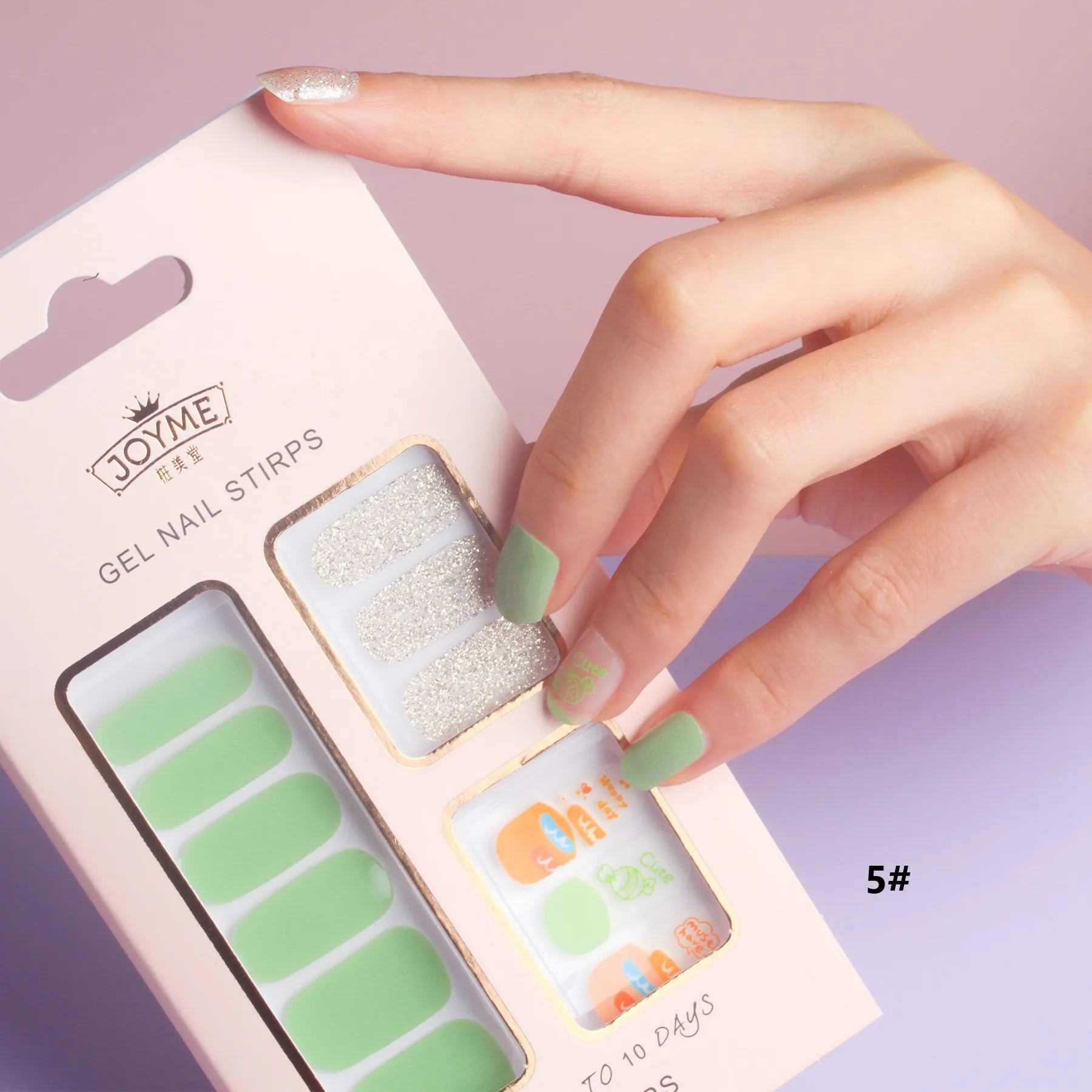 Summer New Nail Wraps 3D Semi-cured UV Gel Nail Polish Stickers Adhesive Decal Strips Nail File Set