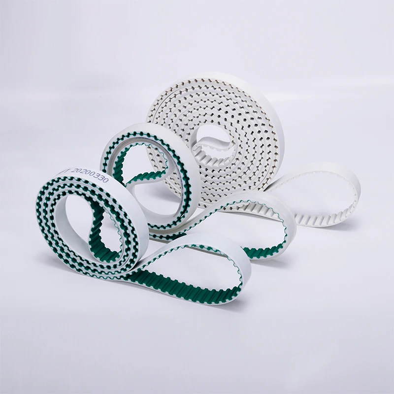 High strengthen truly endless pu timing belt with red rubber coating extra flexible steel cord pu timing belt