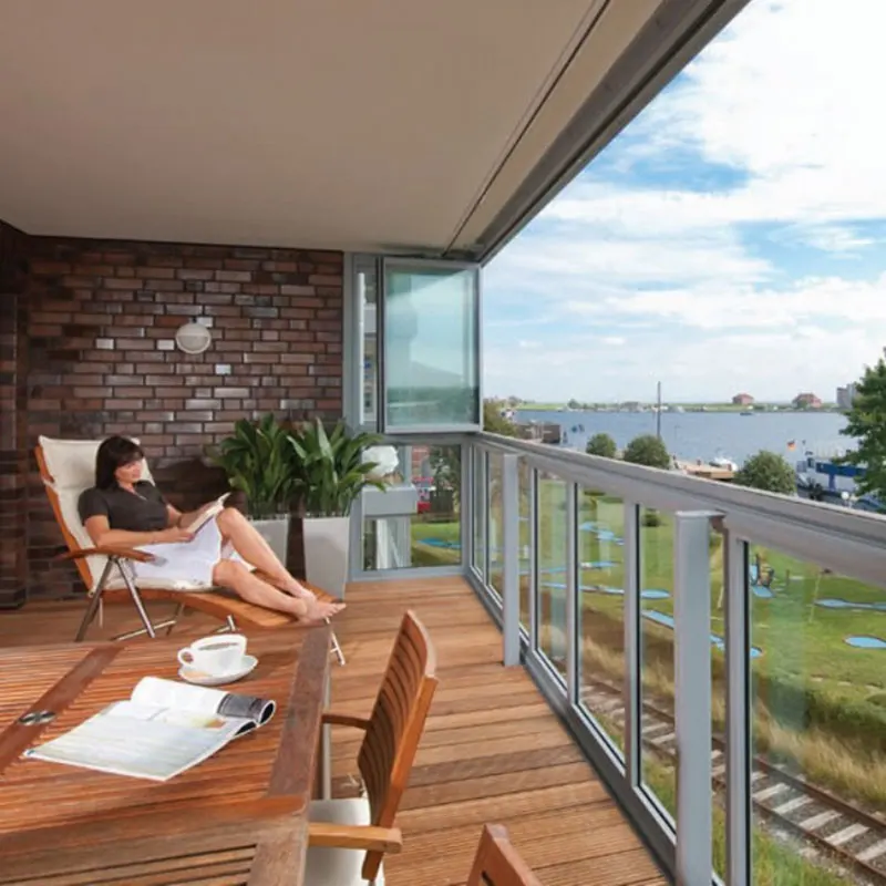 Modern Design Commercial Window Frames Foldable Window Tempered Glass Bi Folding Windows Australia