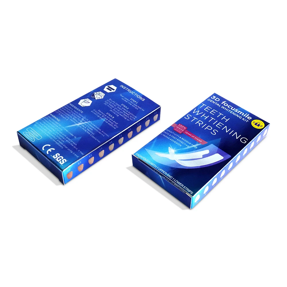 Private Label Teeth Whitening Strips Dental White Strips for Home Use Tooth Bleaching Strips