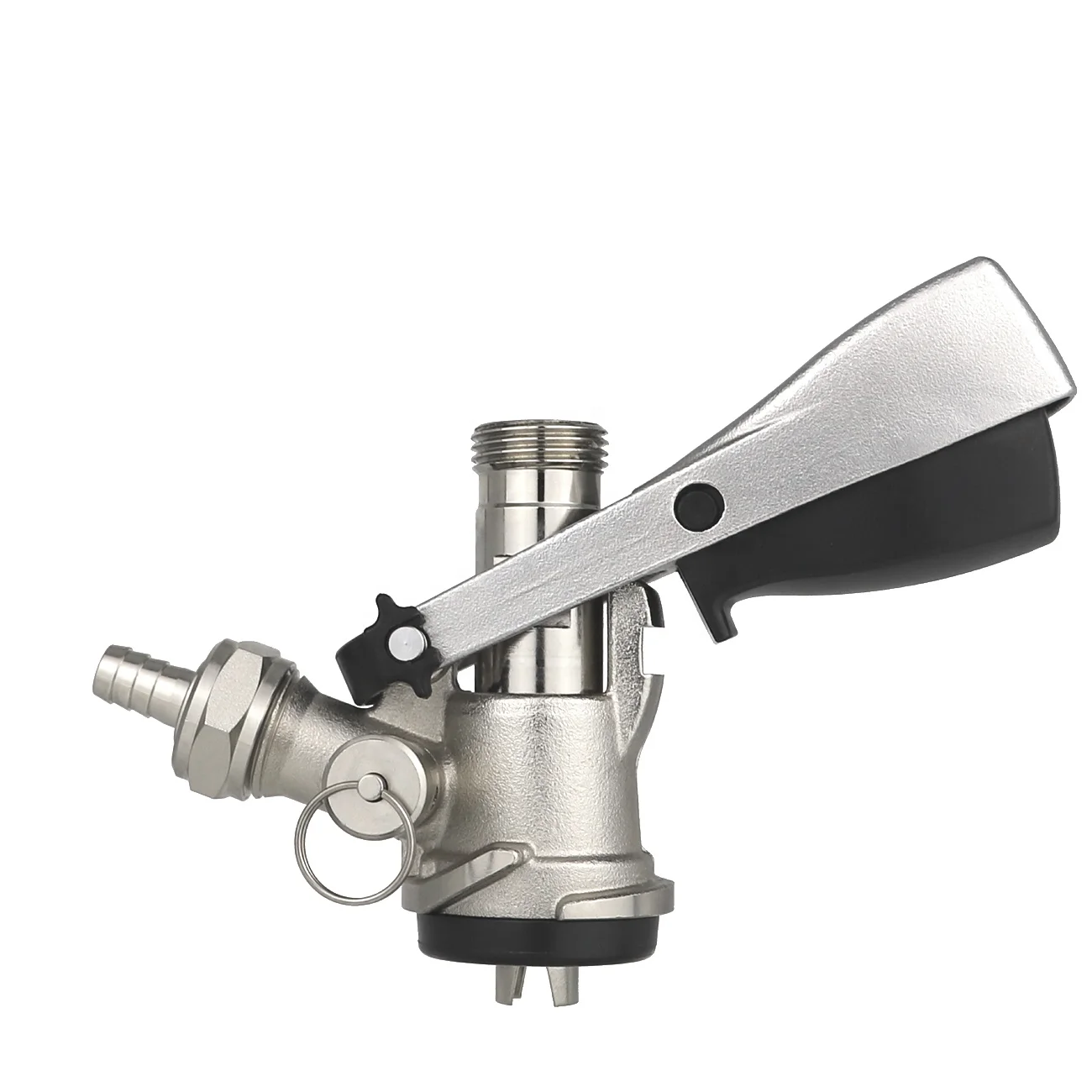 Food Grade Stainless Steel Draft Beer Dispenser Faucet Brass S Type Beer Tap Keg Coupler