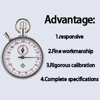 Professional Classic Portable Mechanical Stopawtch with Pause Function Laboratory Specific Mechanical Stopwatch