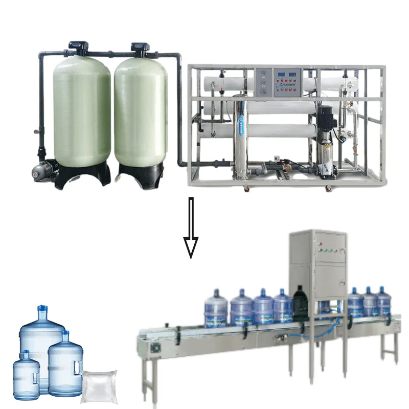 4TPH Reverse osmosis deionized filtration system water treatment machine