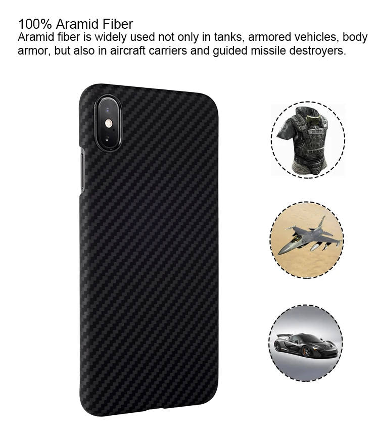 Carbon fiber phone case with metal plate for  iPhone Xs MAX (Black/Grey twill) matte Thin(0.65MM)Super Light (12G)