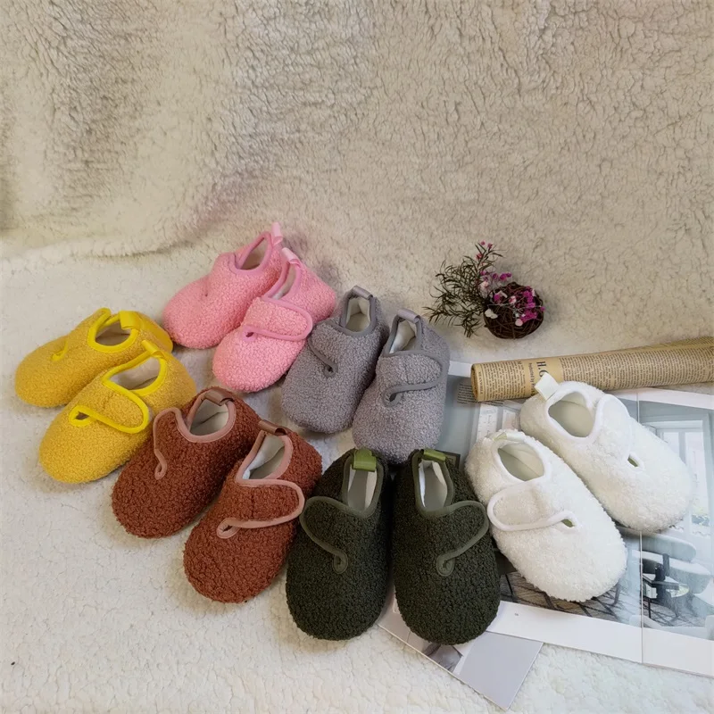 Winter children soft soles boys and girls indoor home non-slip warm comfortable cotton slippers